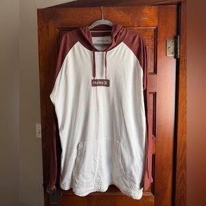 Hurley Cream and Brown Hoodie